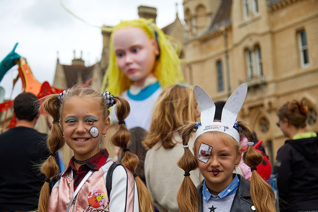 Children with decorated faces
