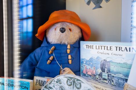 A paddington bear toy.