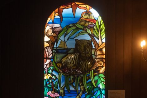 A stained glass window