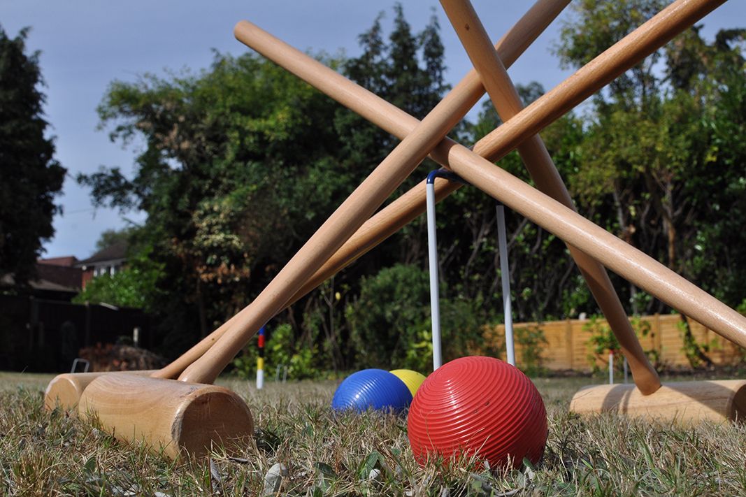 Croquet mallets and balls