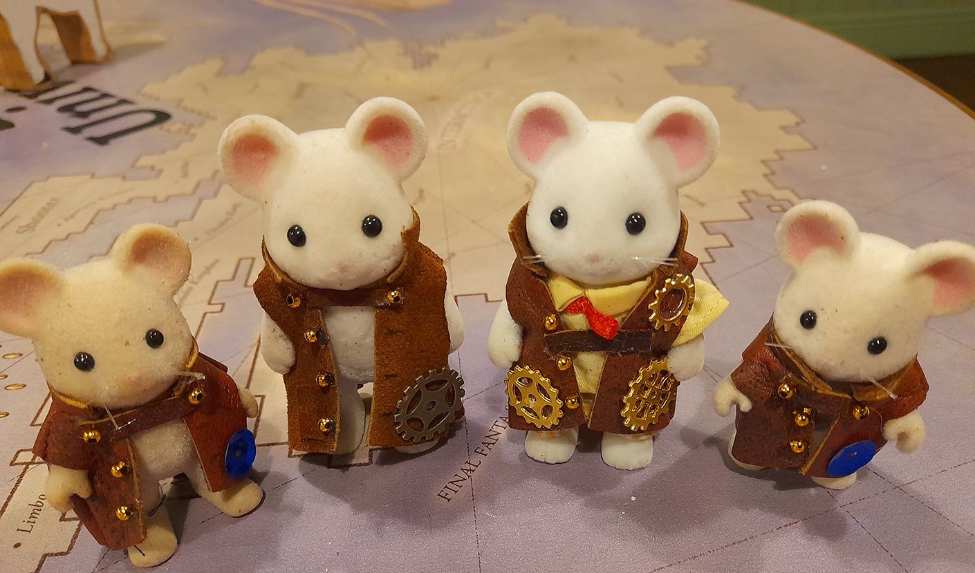 Group of 4 Sylvanian Mice